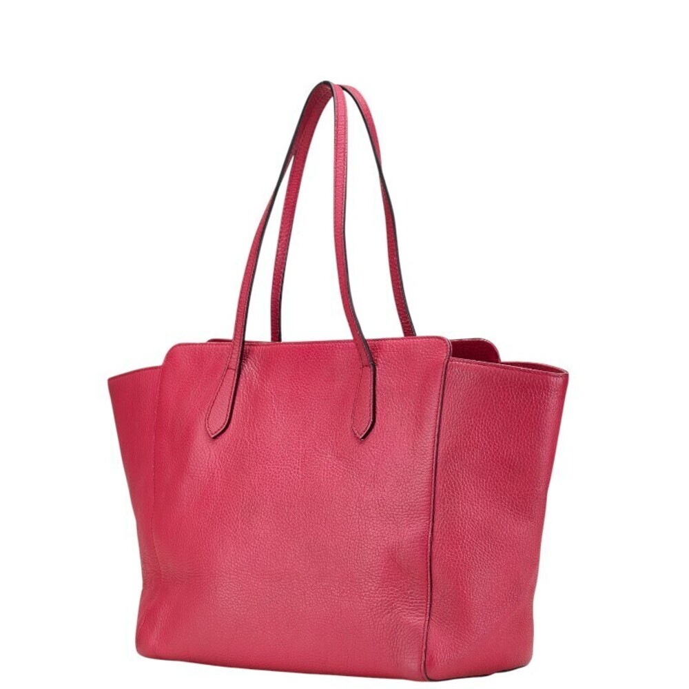 Gucci Leather Swing Tote Pink Bag Shoulder Pink